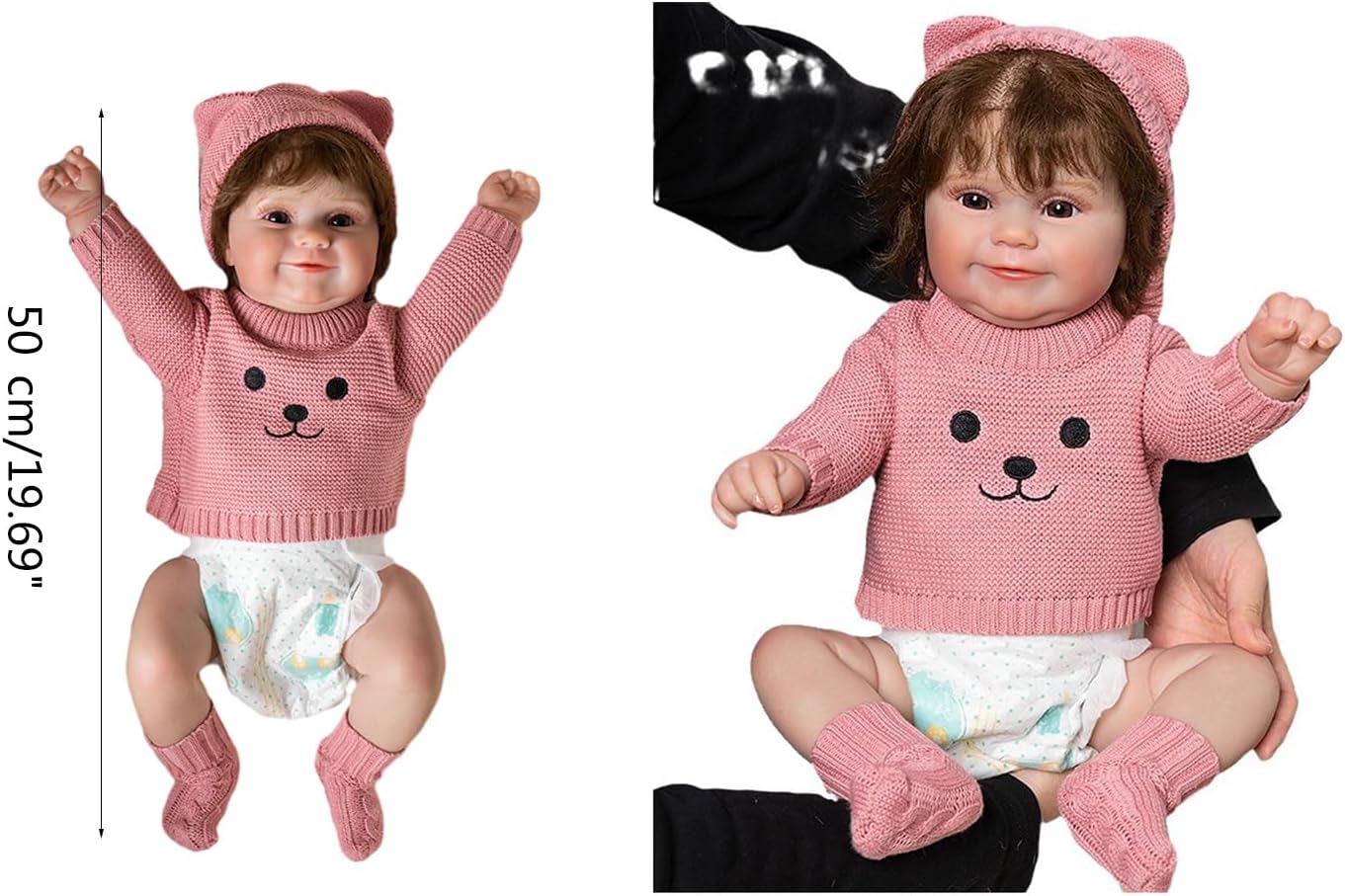 20インチのシミュレーション女の子は赤ちゃんの子供をなだめるために